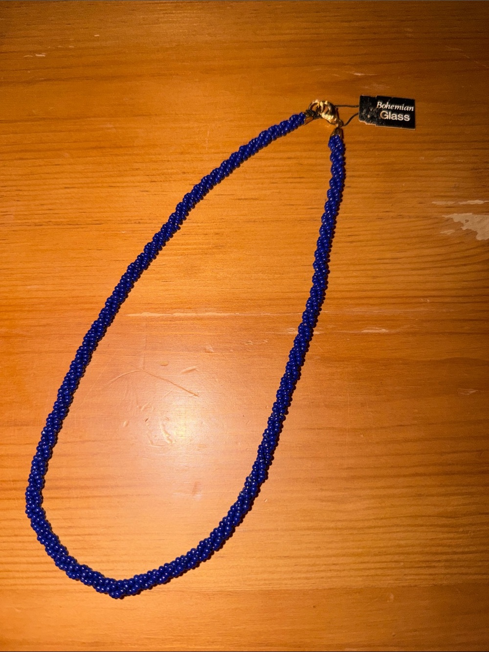 Royal Blue Seed Bead Necklace